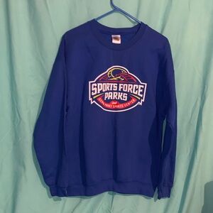 Cedar Point Sports Force Parks Crewneck Sweatshirt Adult Large in Royal Blue